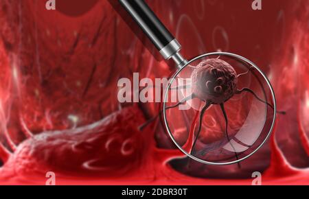cancer cell made in 3d software Stock Photo