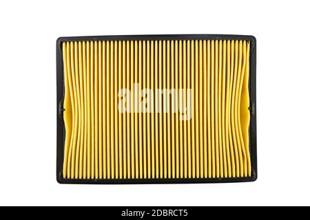 Square Air filter, auto spare part isolated on white background Stock Photo