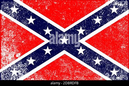 The flag of the confederates during the American Civil War Stock Photo