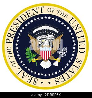 A depiction of the seal of the president of the United States of America Stock Photo