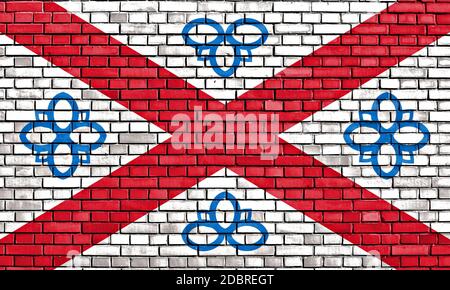 flag of Penrith painted on brick wall Stock Photo