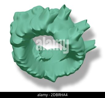 abstract 3d element rendered isolated on white background Stock Photo