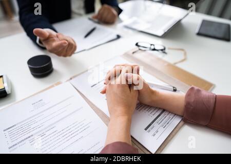Business People Talk Or Conversation At Interview Stock Photo
