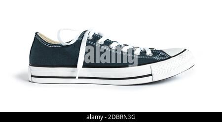 Blue generic sneaker isolated on white background Stock Photo