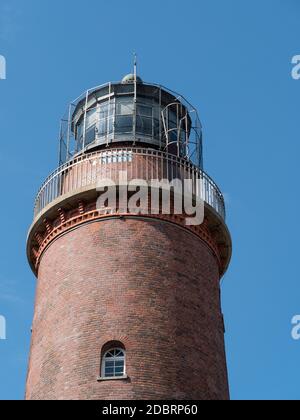 lighthouse at the beach of the baltic sea Stock Photo