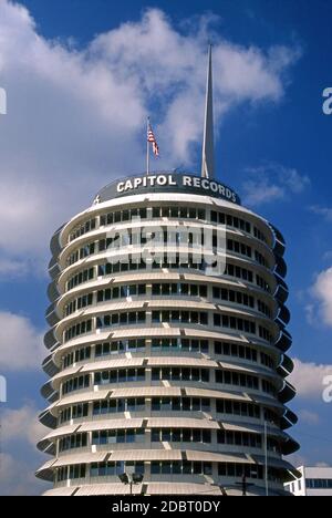 Capitol Records building in Hollywood, CA Stock Photo