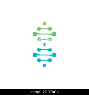 DNA logo design template.icon for science technology Stock Vector