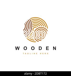 wood work logo design vector template.creative wood symbol Stock Vector