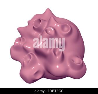 abstract 3d element rendered isolated on white background Stock Photo