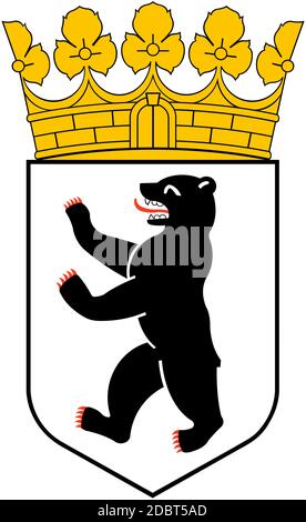 Coat of arms of the city of Berlin. Germany Stock Photo