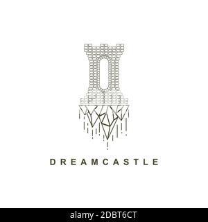 Dream castle logo design vector template Stock Vector