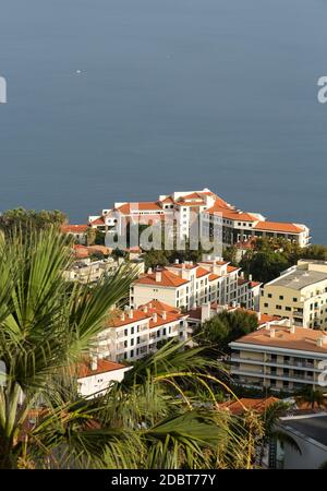 Lido hotels zone in Funchal, Madeira island, Portugal Stock Photo