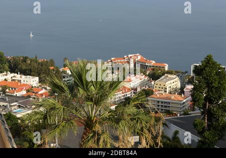 Lido hotels zone in Funchal, Madeira island, Portugal Stock Photo