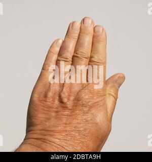 Man's hand viewed from top Stock Photo