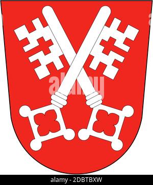 Coat of arms of the city of Regensburg. Germany Stock Photo