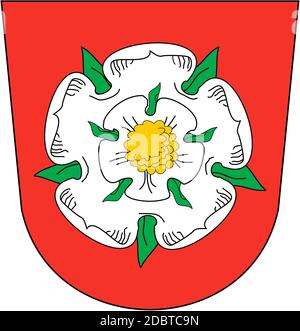 Coat of arms of the city of Rosenheim. Germany Stock Photo