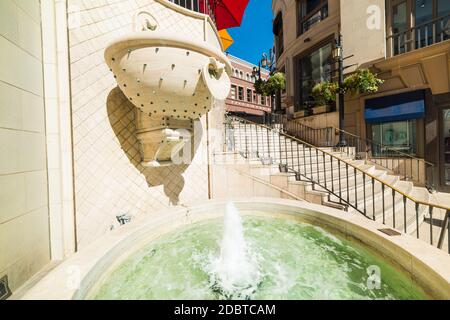 Fountain in Beverly Hills, California Stock Photo