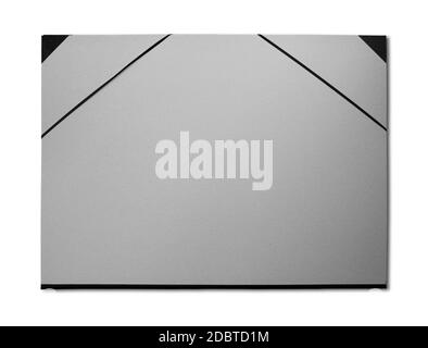 Artist cardboard leaflet portfolio isolated on a white background Stock Photo