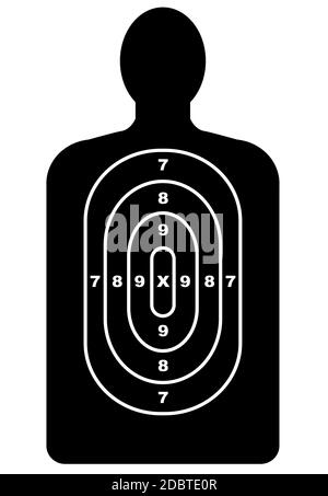 A human outline target as used in shooting galleries Stock Photo