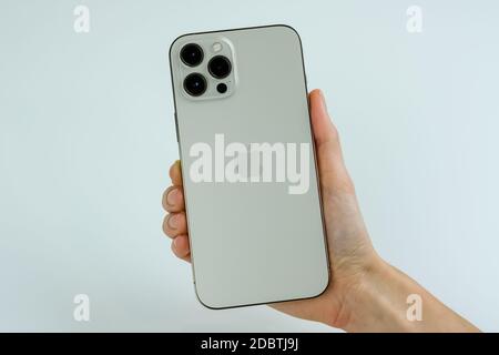 Iphone 12 Pro Max In The Gold Color After Being Purchased On Launch Day Stock Photo Alamy