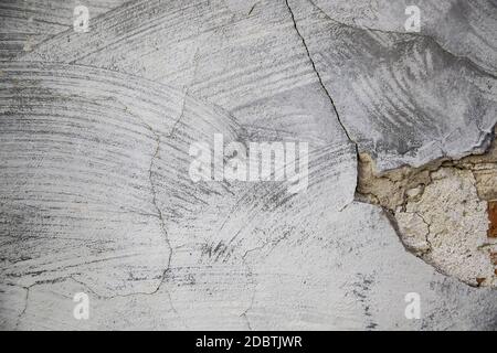 Old cracked cement wall Stock Photo
