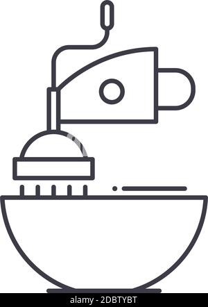 Spiral slicer icon, linear isolated illustration, thin line vector, web design sign, outline concept symbol with editable stroke on white background. Stock Vector