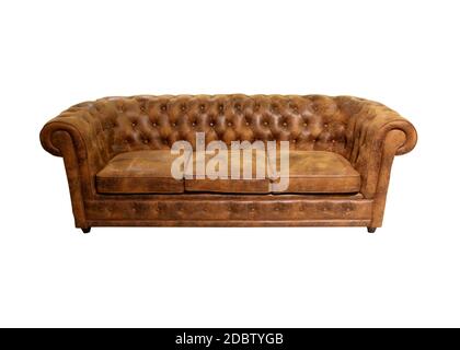 Old classic sofa isolated with clipping path included Stock Photo