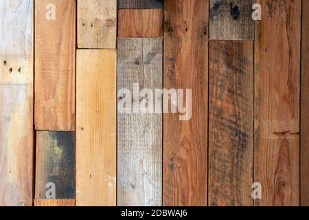 Various colored wood pallets retro design background texture. modern style interior Stock Photo