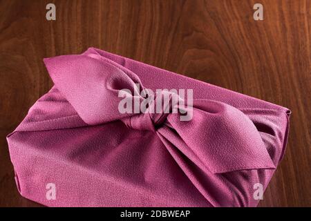 Parcel Wrapped In Japanese Wrapping Cloth Stock Photo