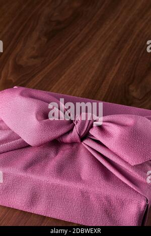 Parcel Wrapped In Japanese Wrapping Cloth Stock Photo