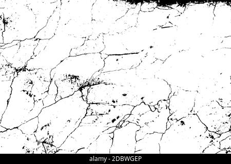 Black and white marble cracks simple texture. Vector illustration. Stock Vector
