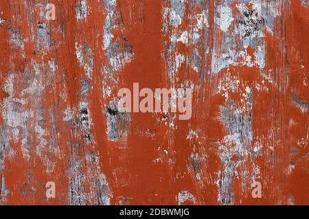 Scratched rusty metal surface in red and grey Stock Photo