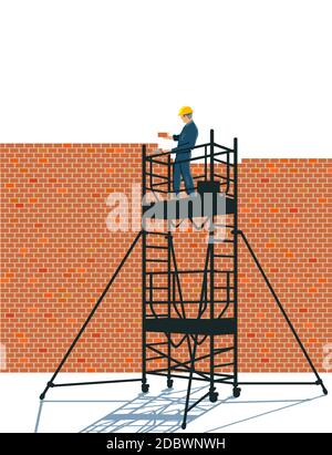 a wall walls concept - vector illustration Stock Photo