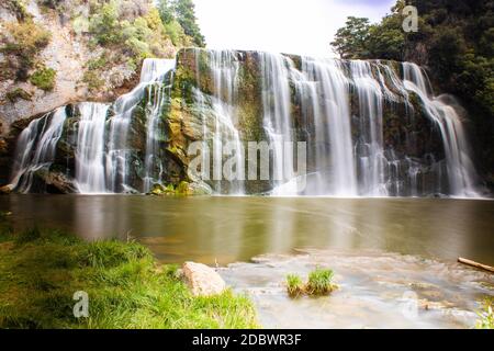 Stunning Waihi Waterfall in New Zealand Stock Photo