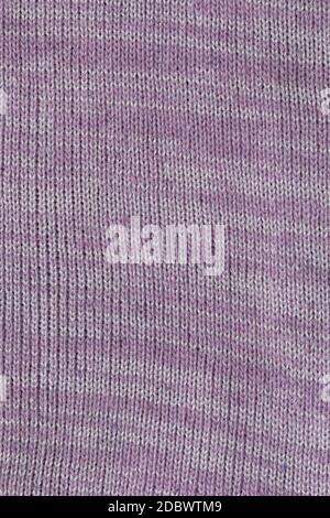 light lilac melange or heather texture of jersey fabric cloth background Stock Photo
