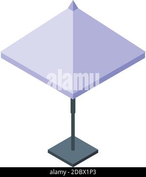 Restaurant street umbrella icon. Isometric of restaurant street umbrella vector icon for web design isolated on white background Stock Vector