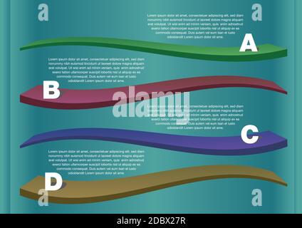 Layout Design with shelves and own area for text. Vector illustration. Stock Vector