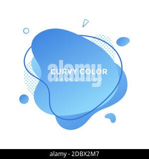 Modern liquid abstract element graphic gradient flat style design fluid vector. Stock Vector