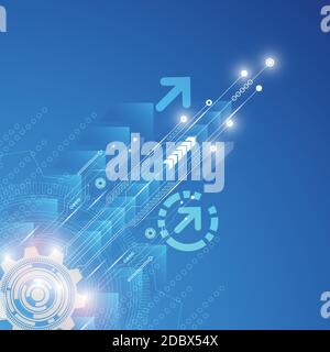 Vector abstract background of technological innovation. Stock Vector