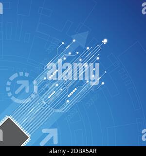 Vector abstract background of technological innovation. Stock Vector