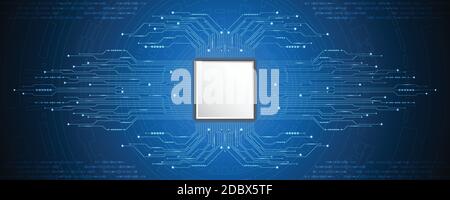 CPU essential part of the computer. Stock Vector