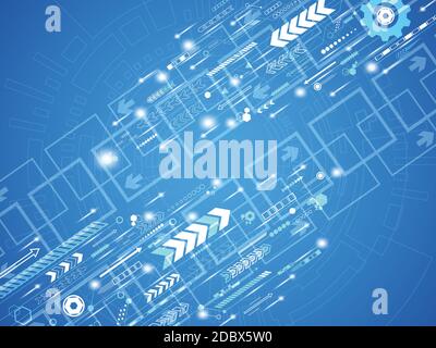 Vector abstract background of technological innovation. Stock Vector