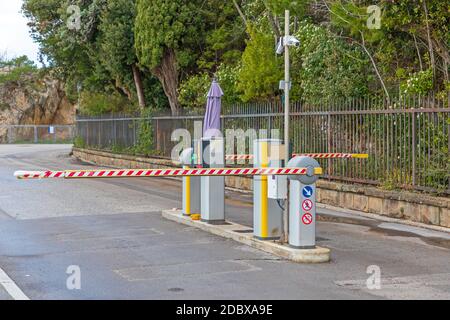 Car Parking Barrier Ramp at Street Entrance Stock Photo - Alamy