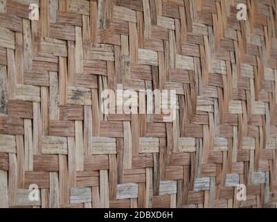 Rattan texture, detail handcraft bamboo weaving texture background. Stock Photo