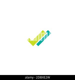 Double check icon, two green checkmarks, double check guarantee 20717957  Vector Art at Vecteezy