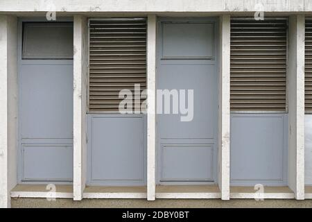 Ventilation exhaust grille at building exterior Stock Photo