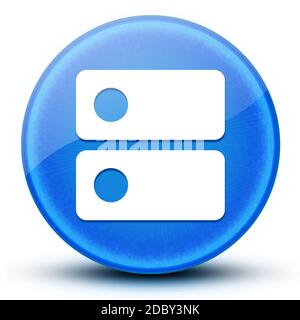 DNS eyeball glossy blue round button abstract illustration Stock Photo