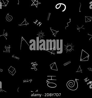 abstract  school doodles seamless pattern Stock Photo