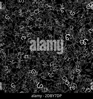 abstract  school doodles seamless pattern Stock Photo