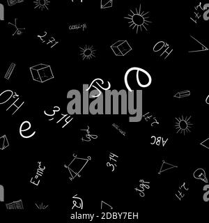 abstract  school doodles seamless pattern Stock Photo